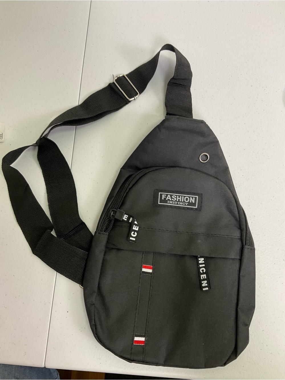 Black Crossbody Sling Bag for Women or Men